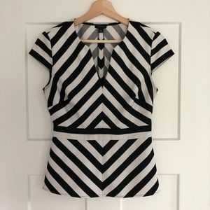 Ann Taylor fitted peplum shirt